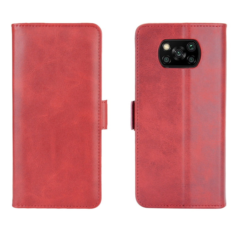 For Xiaomi Poco X3/X3 NFC  Dual-side Magnetic Buckle Horizontal Flip Leather Case with Holder & Card Slots & Wallet