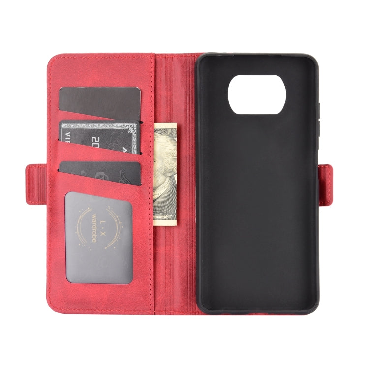 For Xiaomi Poco X3/X3 NFC  Dual-side Magnetic Buckle Horizontal Flip Leather Case with Holder & Card Slots & Wallet