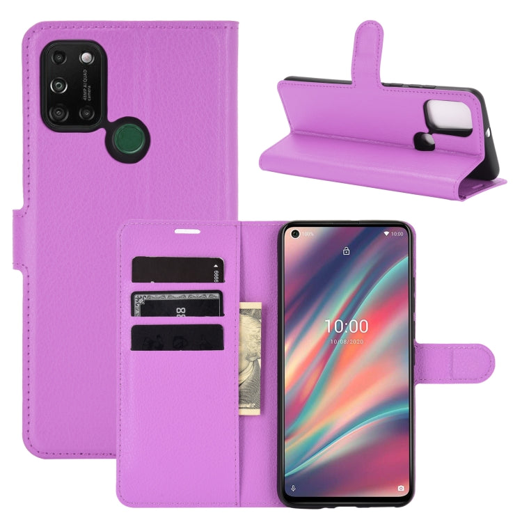 For WIKO View 5 Litchi Texture Horizontal Flip Protective Case with Holder & Card Slots & Wallet