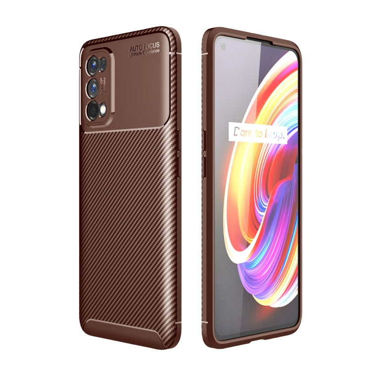 For OPPO Realme 7 Pro Carbon Fiber Texture Shockproof TPU Case
