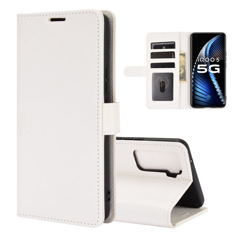 For vivo iQOO 5 5G R64 Texture Single Horizontal Flip Protective Case with Holder & Card Slots & Wallet& Photo Frame
