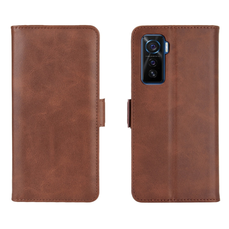For vivo iQOO 5 5G Dual-side Magnetic Buckle Horizontal Flip Leather Case with Holder & Card Slots & Wallet