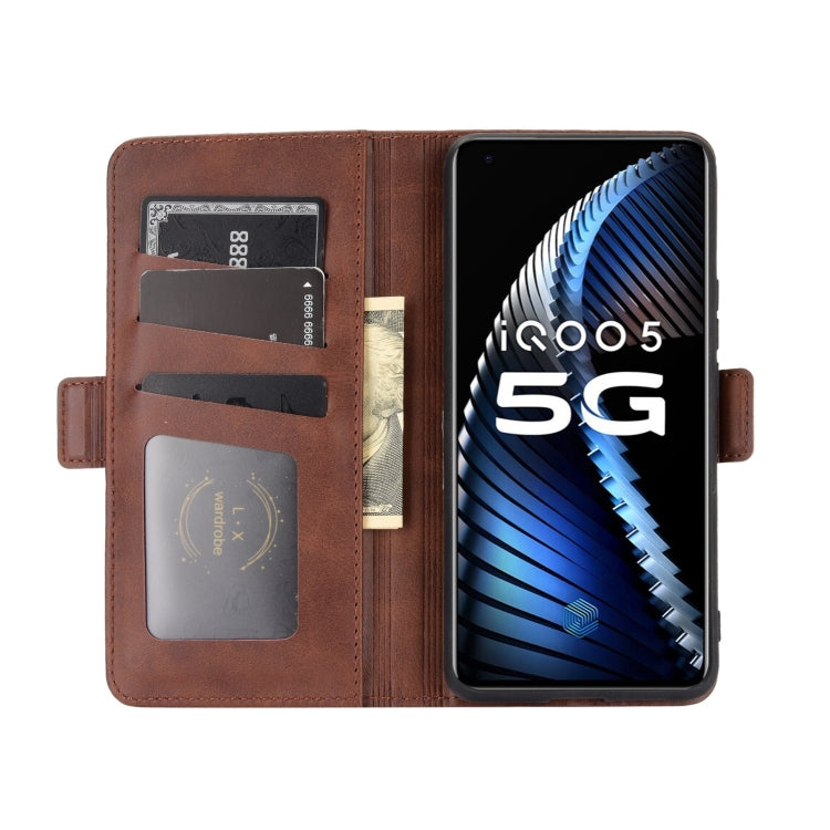 For vivo iQOO 5 5G Dual-side Magnetic Buckle Horizontal Flip Leather Case with Holder & Card Slots & Wallet