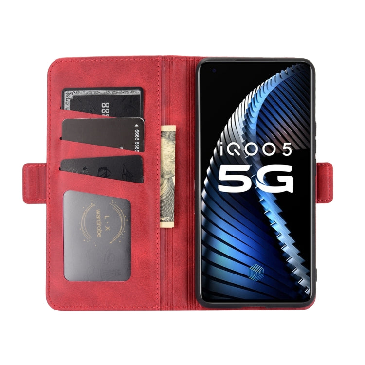 For vivo iQOO 5 5G Dual-side Magnetic Buckle Horizontal Flip Leather Case with Holder & Card Slots & Wallet