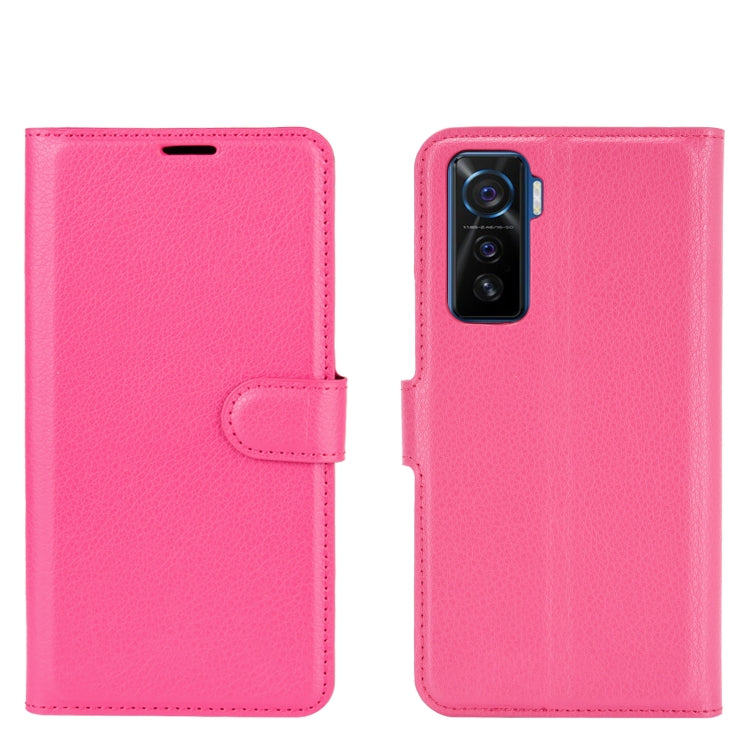 For vivo iQOO 5 5G Litchi Texture Horizontal Flip Protective Case with Holder & Card Slots & Wallet
