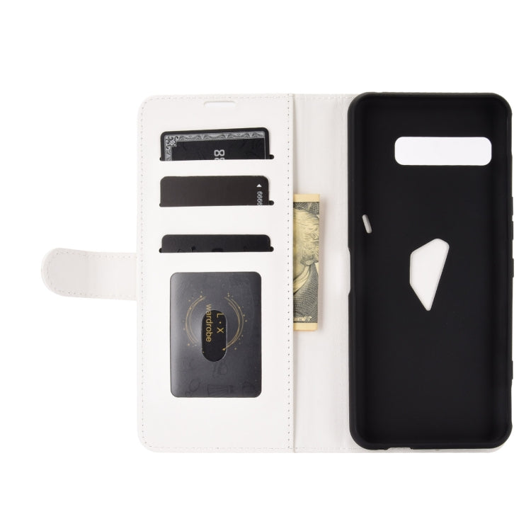 For Asus ROG Phone 3 Strix ZS661KS R64 Texture Single Horizontal Flip Protective Case with Holder & Card Slots & Wallet& Photo Frame