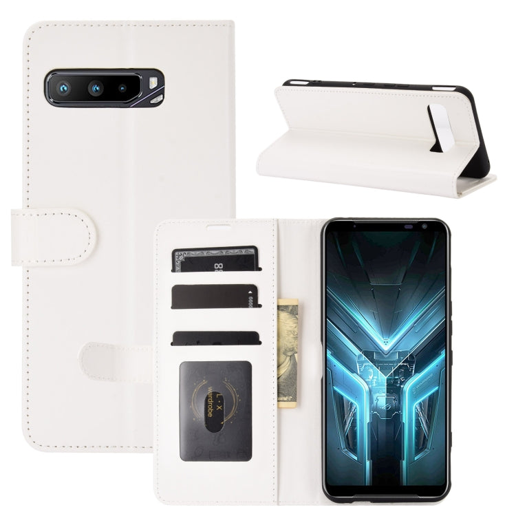 For Asus ROG Phone 3 Strix ZS661KS R64 Texture Single Horizontal Flip Protective Case with Holder & Card Slots & Wallet& Photo Frame