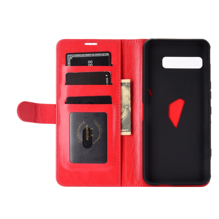 For Asus ROG Phone 3 Strix ZS661KS R64 Texture Single Horizontal Flip Protective Case with Holder & Card Slots & Wallet& Photo Frame