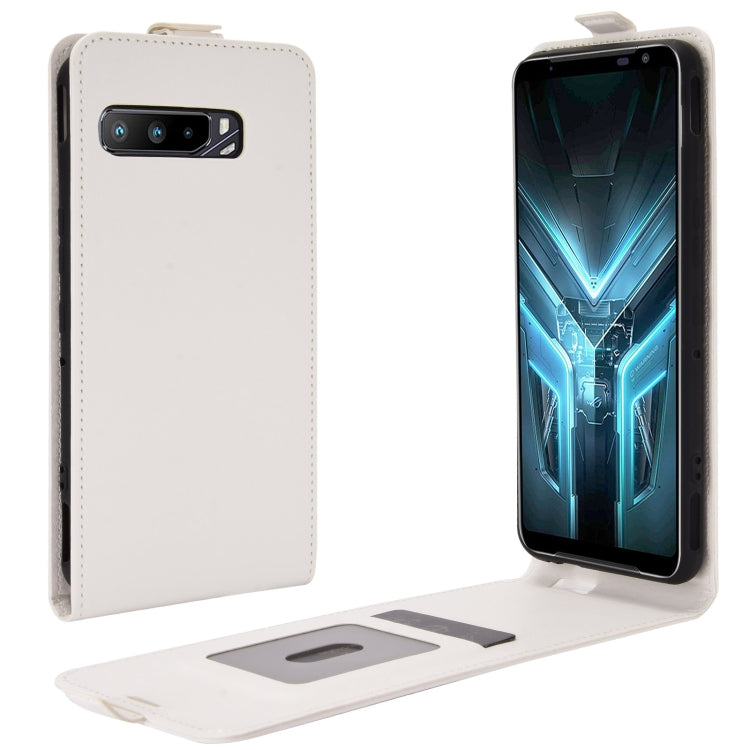 For Asus ROG Phone 3 Strix ZS661KS  R64 Texture Single Vertical Flip Leather Protective Case with Card Slots & Photo Frame