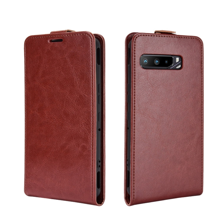 For Asus ROG Phone 3 Strix ZS661KS  R64 Texture Single Vertical Flip Leather Protective Case with Card Slots & Photo Frame