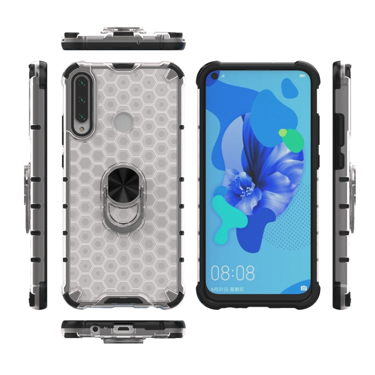 For Huawei Y7p 2020 Shockproof Honeycomb PC + TPU Ring Holder Protection Case