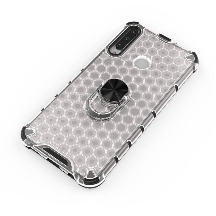 For Huawei Y7p 2020 Shockproof Honeycomb PC + TPU Ring Holder Protection Case