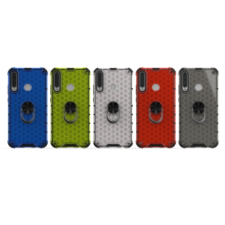 For Huawei Y7p 2020 Shockproof Honeycomb PC + TPU Ring Holder Protection Case