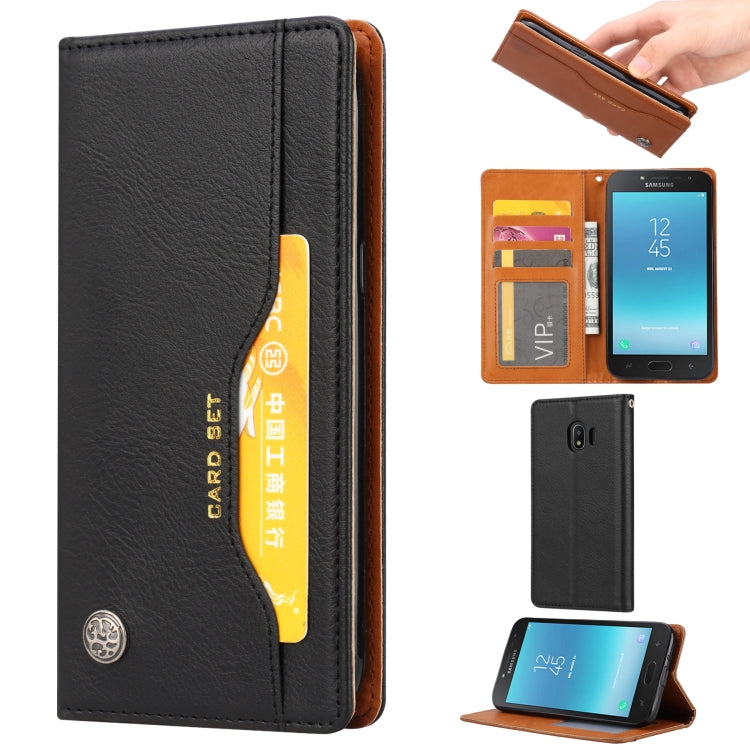 Knead Skin Texture Horizontal Flip Leather Case for Galaxy J2 Pro 2018, with Photo Frame & Holder & Card Slots & Wallet