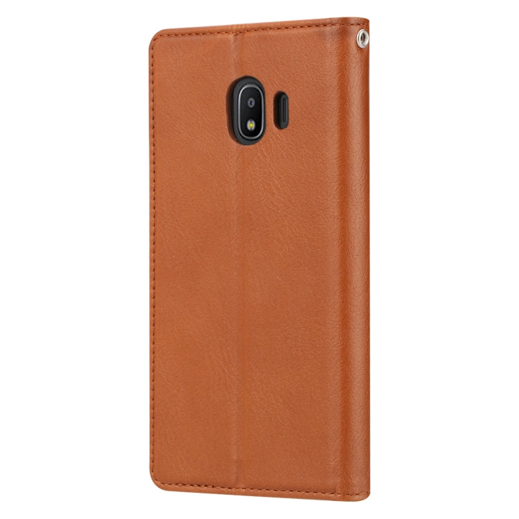 Knead Skin Texture Horizontal Flip Leather Case for Galaxy J2 Pro 2018, with Photo Frame & Holder & Card Slots & Wallet
