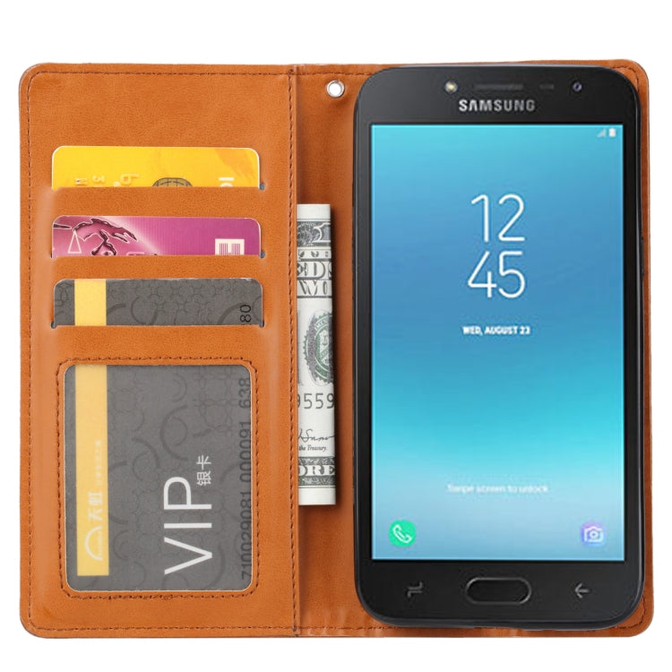 Knead Skin Texture Horizontal Flip Leather Case for Galaxy J2 Pro 2018, with Photo Frame & Holder & Card Slots & Wallet