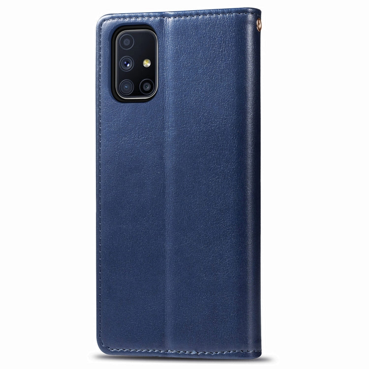 For Samsung Galaxy M51 Retro Solid Color Leather Buckle Phone Case with Lanyard & Photo Frame & Card Slot & Wallet & Stand Function