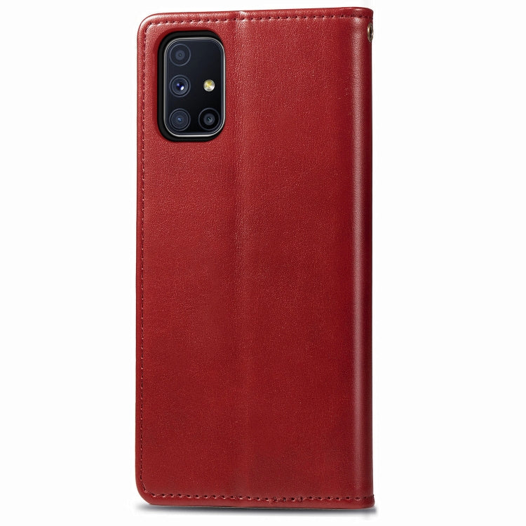 For Samsung Galaxy M51 Retro Solid Color Leather Buckle Phone Case with Lanyard & Photo Frame & Card Slot & Wallet & Stand Function