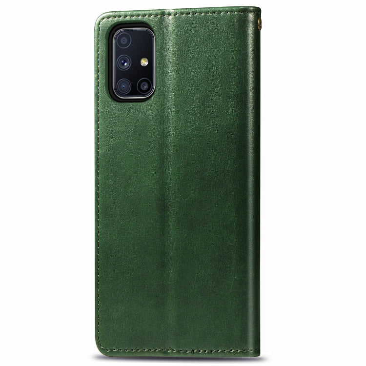 For Samsung Galaxy M51 Retro Solid Color Leather Buckle Phone Case with Lanyard & Photo Frame & Card Slot & Wallet & Stand Function