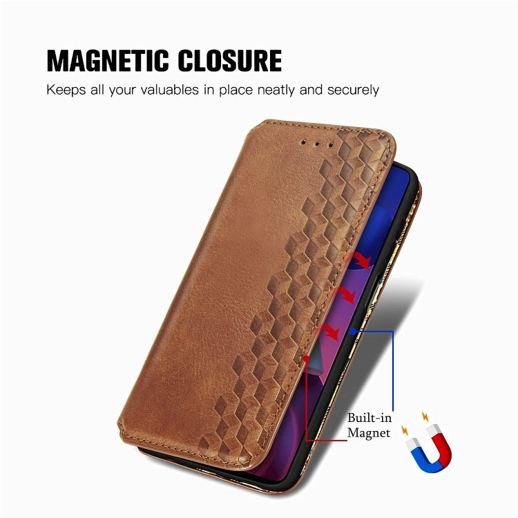 For Samsung Galaxy M51 Cubic Grid Pressed Horizontal Flip Magnetic PU Leather Case with Holder & Card Slots & Wallet