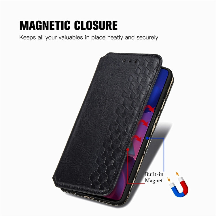 For Samsung Galaxy M51 Cubic Grid Pressed Horizontal Flip Magnetic PU Leather Case with Holder & Card Slots & Wallet
