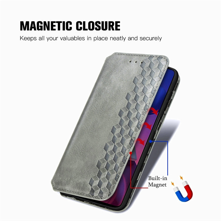For Samsung Galaxy M51 Cubic Grid Pressed Horizontal Flip Magnetic PU Leather Case with Holder & Card Slots & Wallet