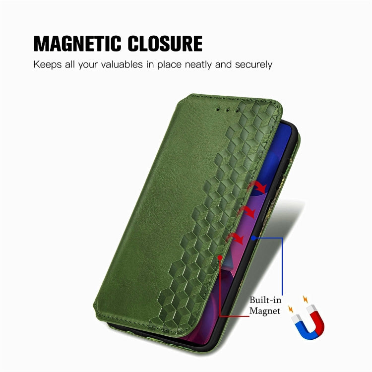 For Samsung Galaxy M51 Cubic Grid Pressed Horizontal Flip Magnetic PU Leather Case with Holder & Card Slots & Wallet