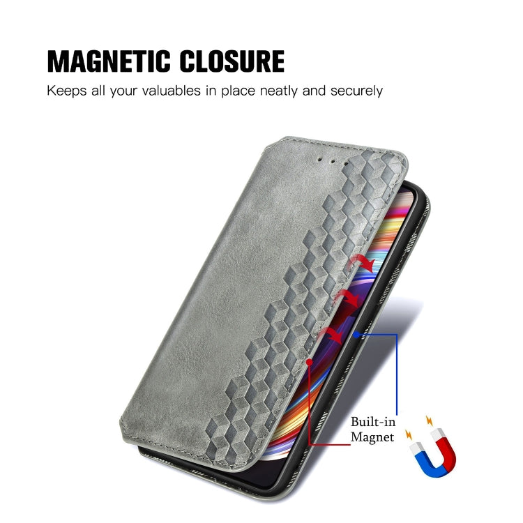 For OPPO Realme X7 Cubic Grid Pressed Horizontal Flip Magnetic PU Leather Case with Holder & Card Slots & Wallet