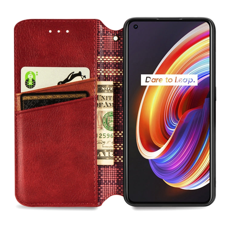 For OPPO Realme X7 Cubic Grid Pressed Horizontal Flip Magnetic PU Leather Case with Holder & Card Slots & Wallet