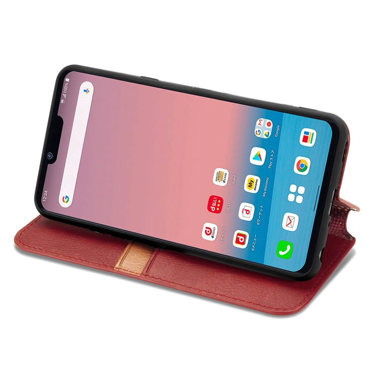 For LG Style3 L-41A Cubic Grid Pressed Horizontal Flip Magnetic PU Leather Case with Holder & Card Slots & Wallet