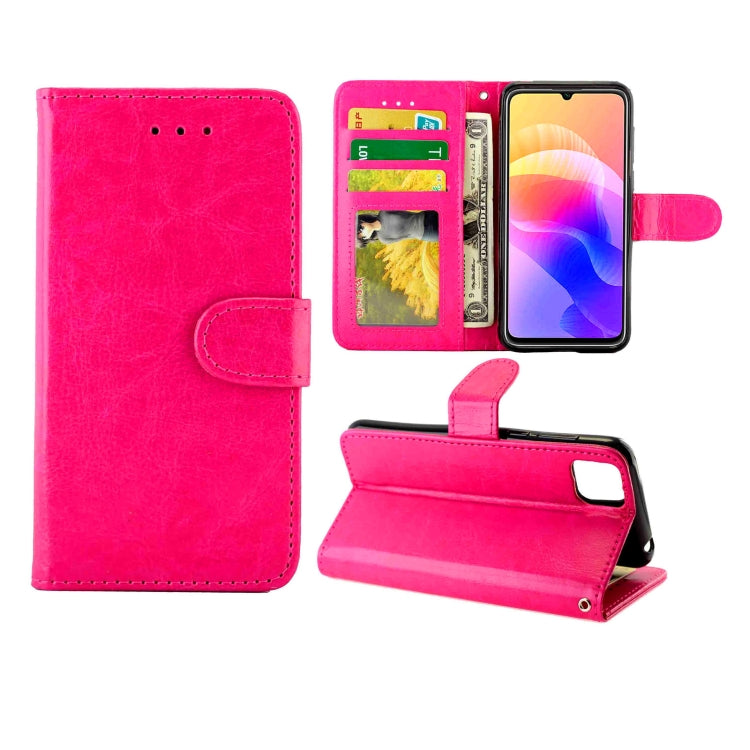 For Huawei Enjoy 20 Crazy Horse Texture Leather Horizontal Flip Protective Case with Holder & Card Slots & Wallet & Photo Frame