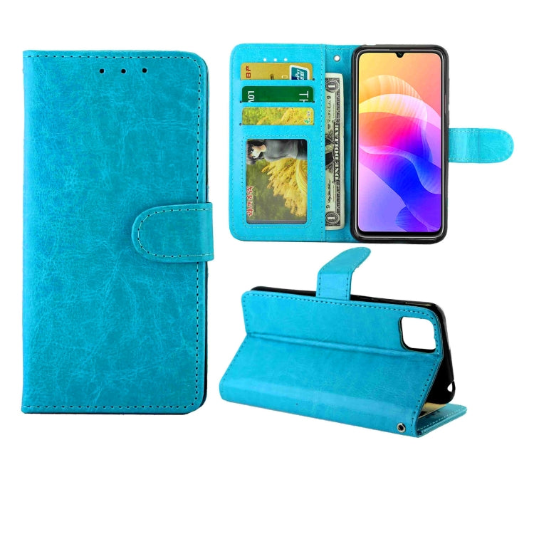 For Huawei Enjoy 20 Crazy Horse Texture Leather Horizontal Flip Protective Case with Holder & Card Slots & Wallet & Photo Frame