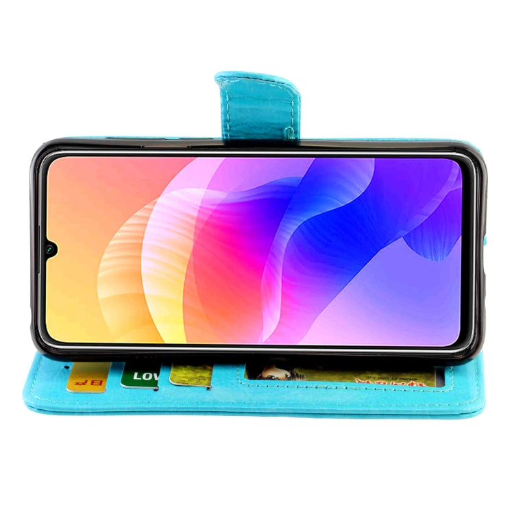 For Huawei Enjoy 20 Crazy Horse Texture Leather Horizontal Flip Protective Case with Holder & Card Slots & Wallet & Photo Frame