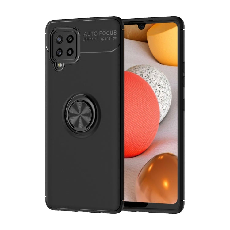 For Samsung Galaxy A42 5G Metal Ring Holder 360 Degree Rotating TPU Case