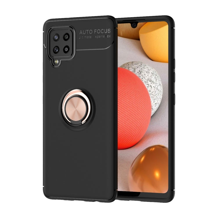 For Samsung Galaxy A42 5G Metal Ring Holder 360 Degree Rotating TPU Case