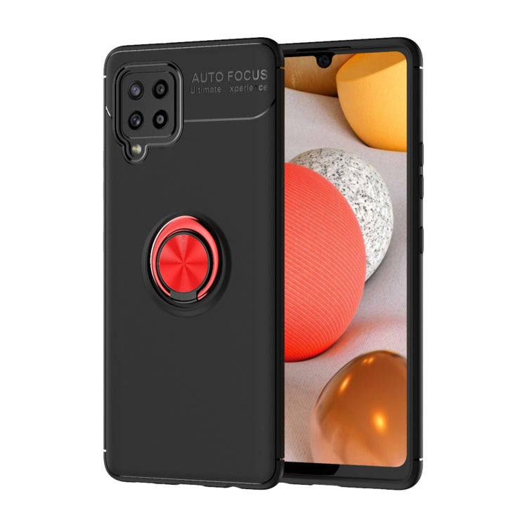 For Samsung Galaxy A42 5G Metal Ring Holder 360 Degree Rotating TPU Case