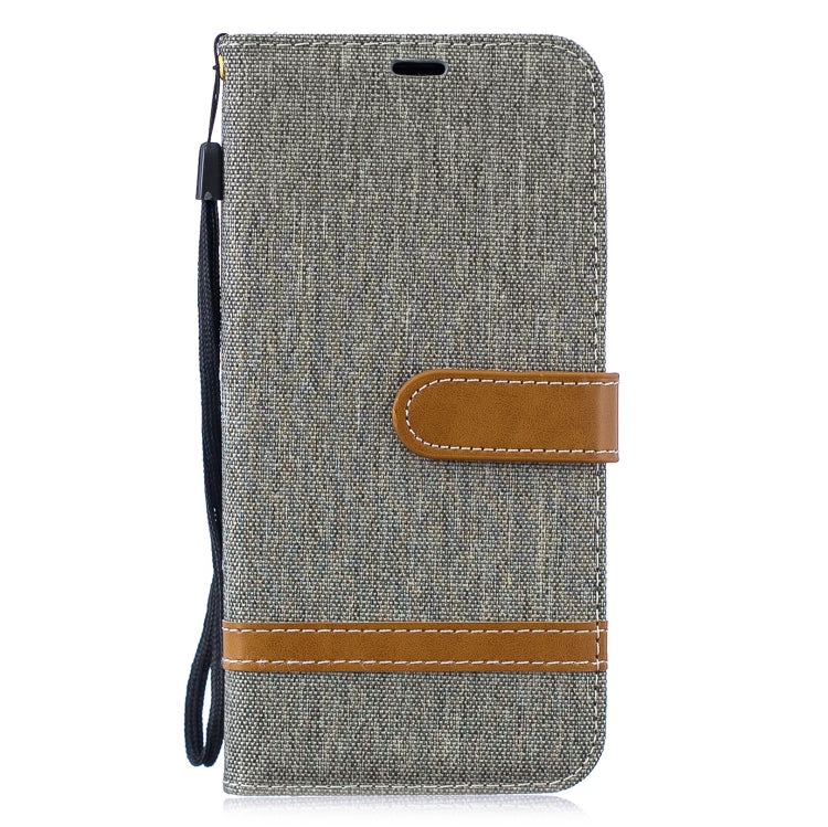 Color Matching Denim Texture Leather Case for Huawei P30 Lite, with Holder & Card Slots & Wallet & Lanyard