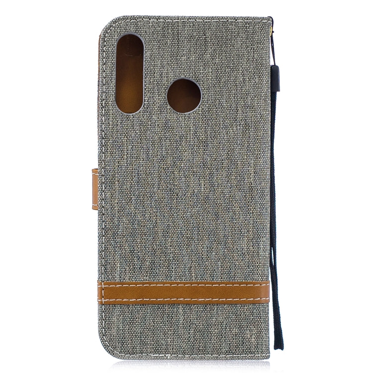 Color Matching Denim Texture Leather Case for Huawei P30 Lite, with Holder & Card Slots & Wallet & Lanyard