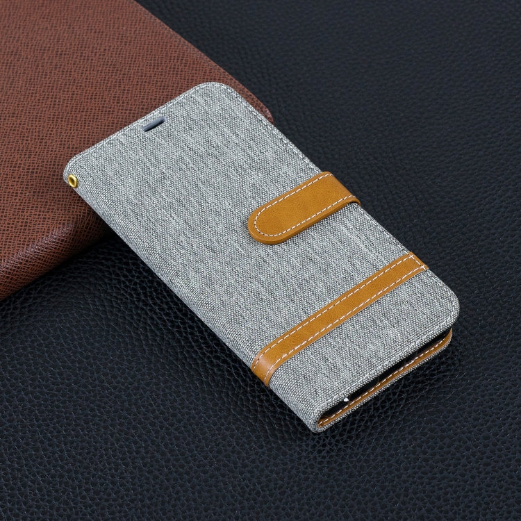 Color Matching Denim Texture Leather Case for Huawei P30 Lite, with Holder & Card Slots & Wallet & Lanyard