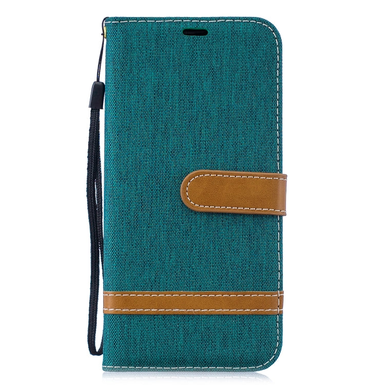Color Matching Denim Texture Leather Case for Huawei P30 Lite, with Holder & Card Slots & Wallet & Lanyard