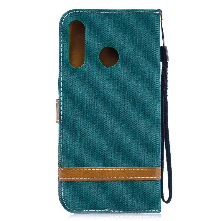 Color Matching Denim Texture Leather Case for Huawei P30 Lite, with Holder & Card Slots & Wallet & Lanyard