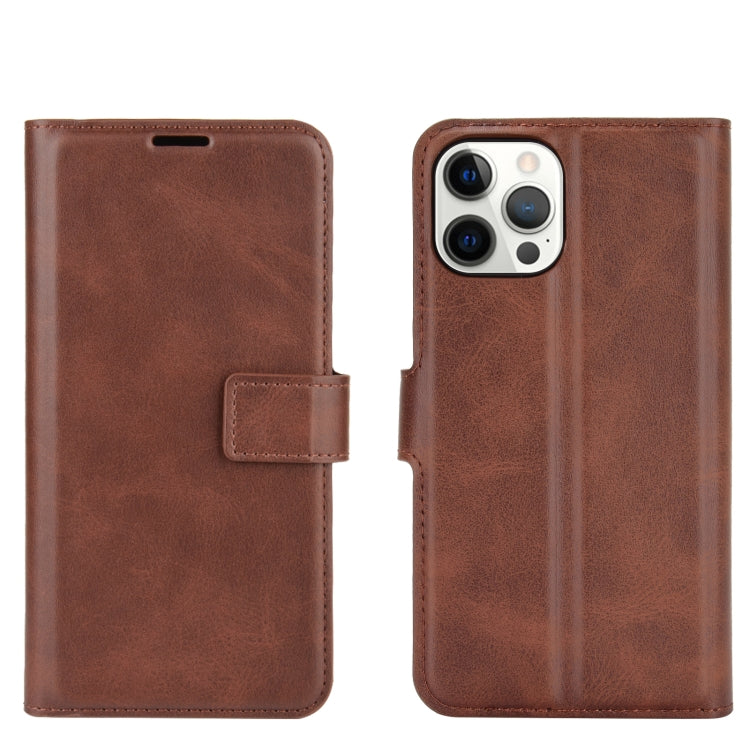 For iPhone 12 Pro Max Retro Calf Pattern Buckle Horizontal Flip Leather Case with Holder & Card Slot & Wallet