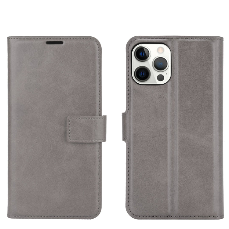 For iPhone 12 Pro Max Retro Calf Pattern Buckle Horizontal Flip Leather Case with Holder & Card Slot & Wallet