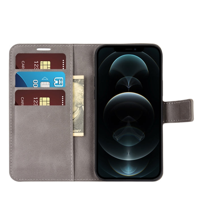 For iPhone 12 Pro Max Retro Calf Pattern Buckle Horizontal Flip Leather Case with Holder & Card Slot & Wallet