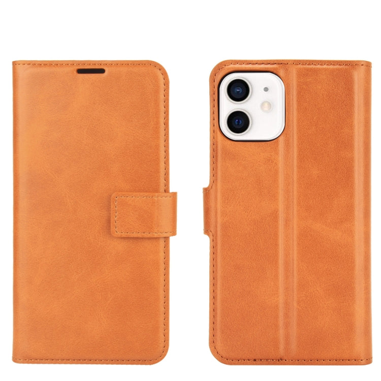 For iPhone 12 mini Retro Calf Pattern Buckle Horizontal Flip Leather Case with Holder & Card Slot & Wallet