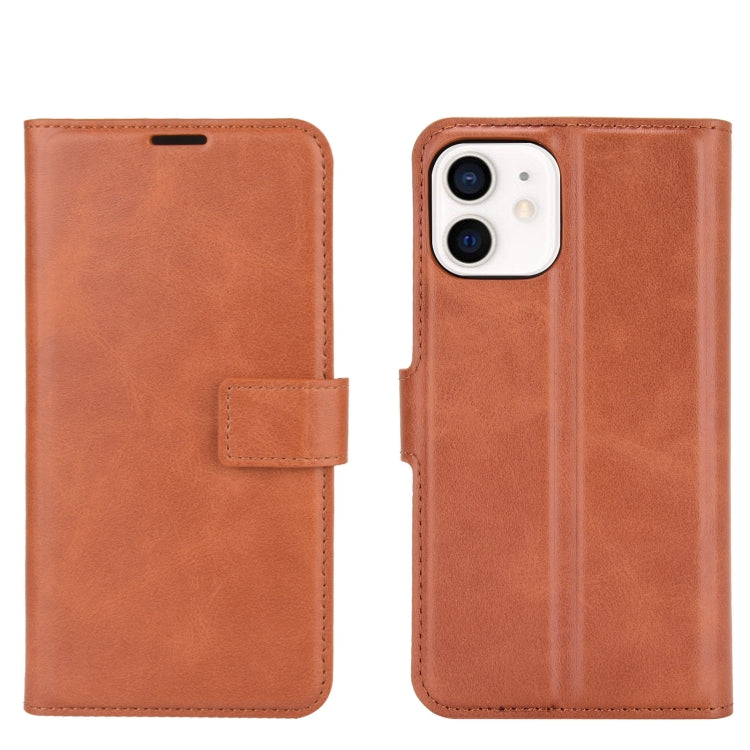 For iPhone 12 mini Retro Calf Pattern Buckle Horizontal Flip Leather Case with Holder & Card Slot & Wallet