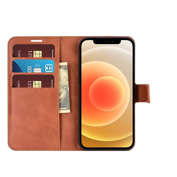 For iPhone 12 mini Retro Calf Pattern Buckle Horizontal Flip Leather Case with Holder & Card Slot & Wallet