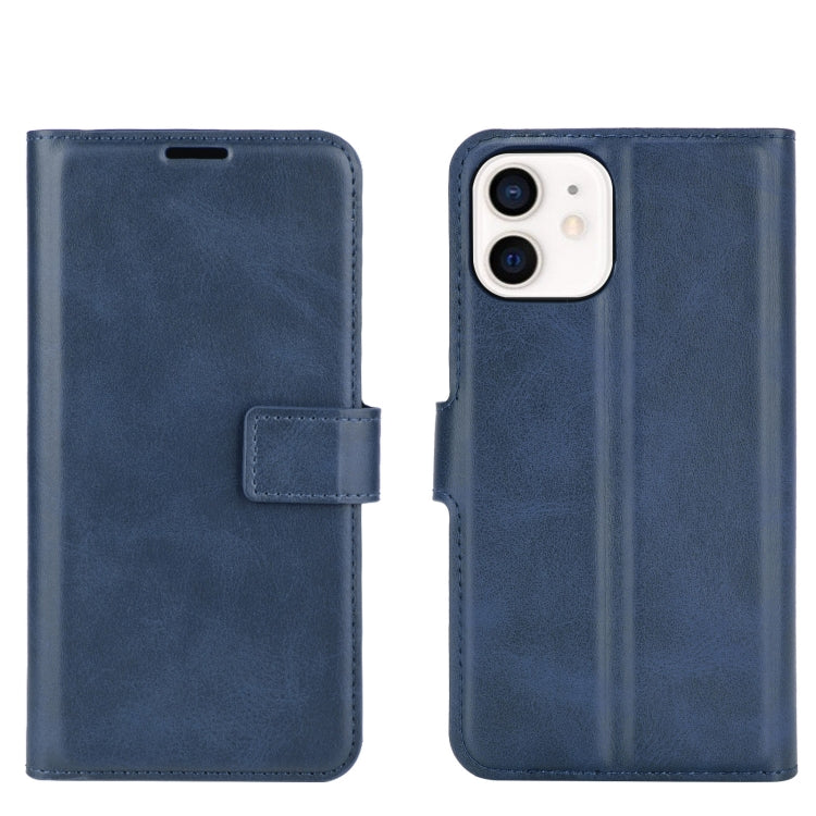 For iPhone 12 mini Retro Calf Pattern Buckle Horizontal Flip Leather Case with Holder & Card Slot & Wallet