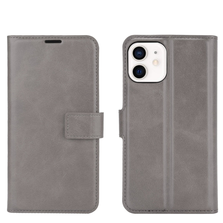 For iPhone 12 mini Retro Calf Pattern Buckle Horizontal Flip Leather Case with Holder & Card Slot & Wallet