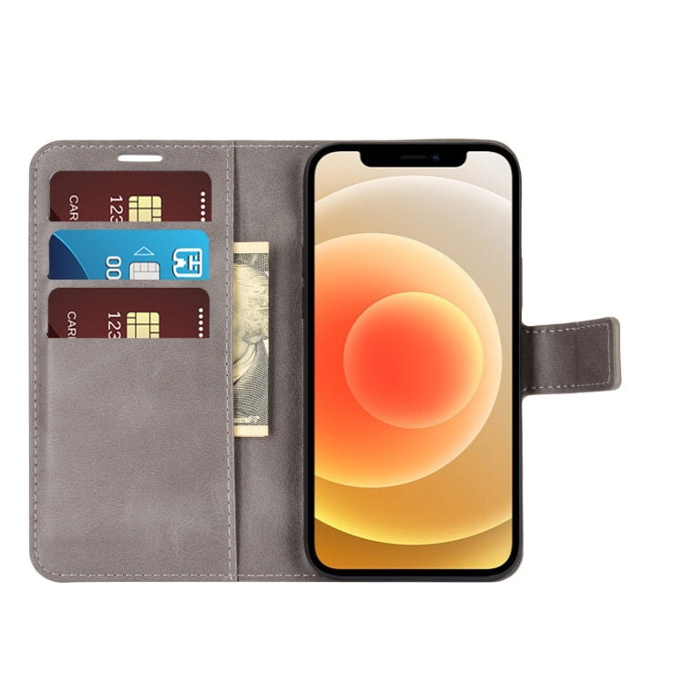 For iPhone 12 mini Retro Calf Pattern Buckle Horizontal Flip Leather Case with Holder & Card Slot & Wallet